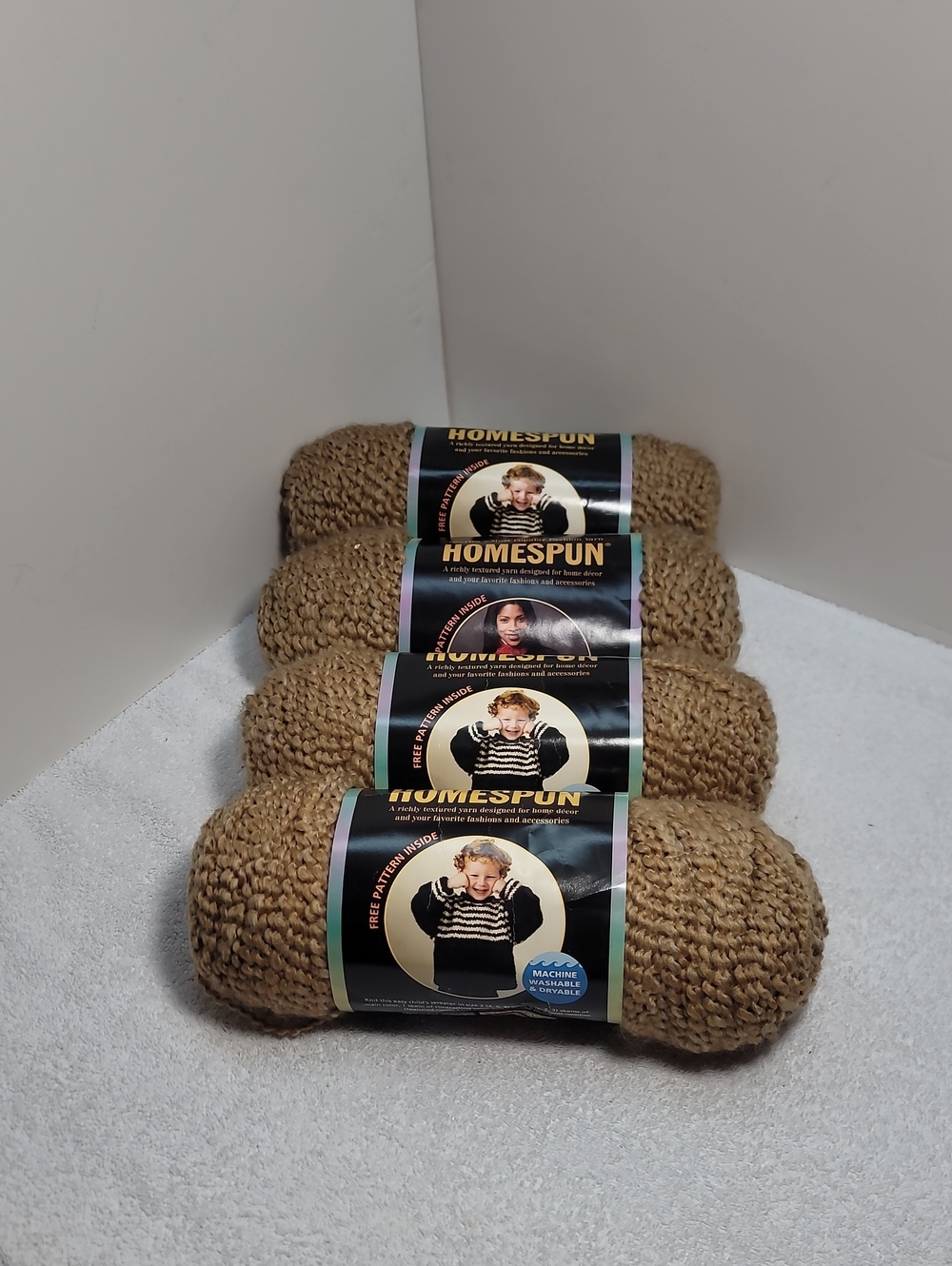 Lion Brand "Homespun" Yarn 4 Large Skeins NWT